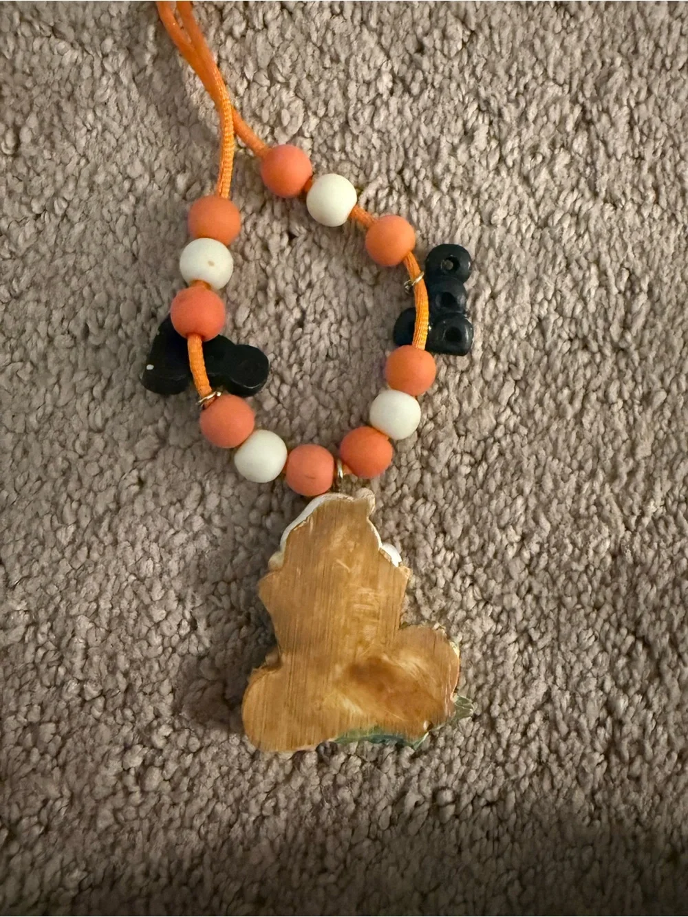 90s Cute Folk Style Kids Halloween Pumpkin & Candy Necklace Set